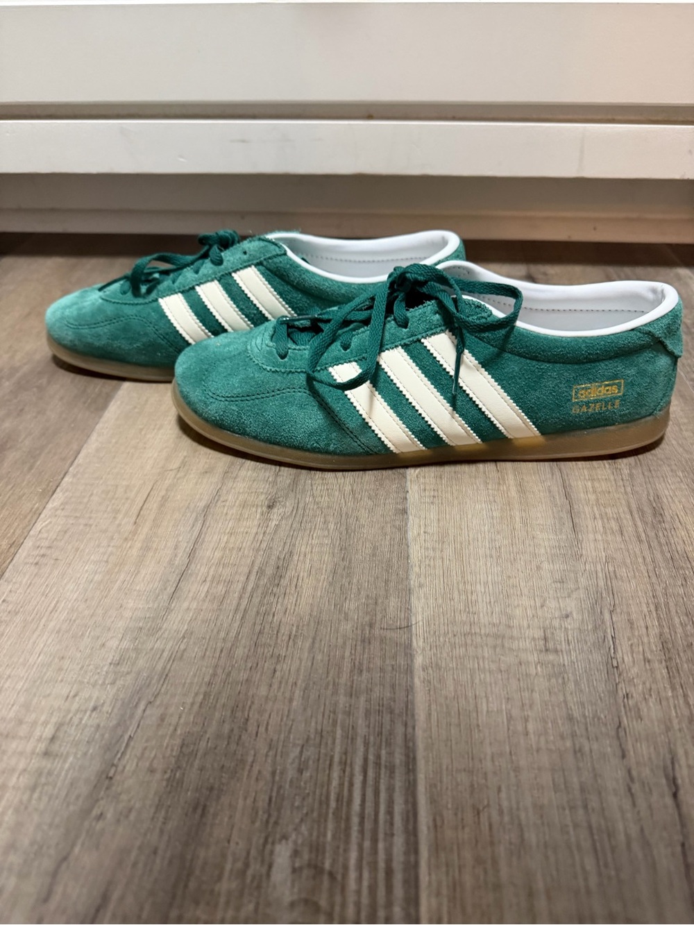 adidas Gazelle Suede Sneakers in Teal green and White